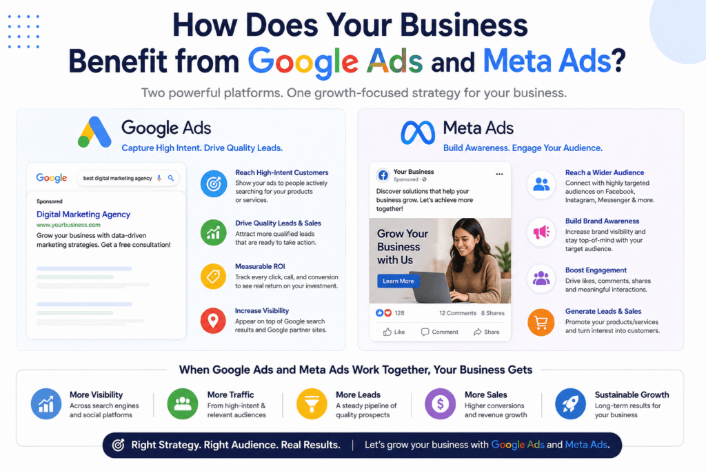 How Does Your Business Benefit from Google Ads and Meta Ads?